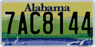AL license plate 7AC8144
