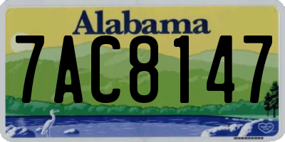 AL license plate 7AC8147