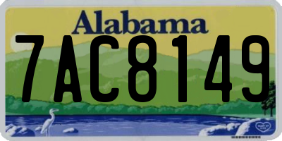 AL license plate 7AC8149