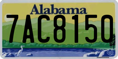 AL license plate 7AC8150
