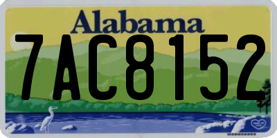AL license plate 7AC8152