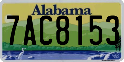 AL license plate 7AC8153