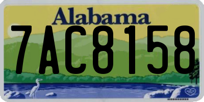 AL license plate 7AC8158