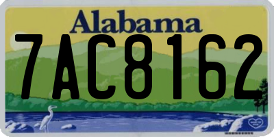 AL license plate 7AC8162