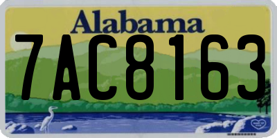 AL license plate 7AC8163