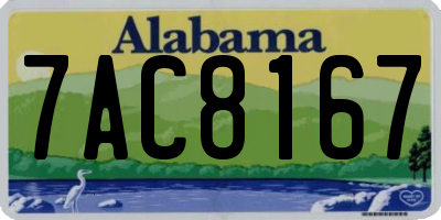 AL license plate 7AC8167