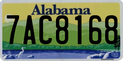 AL license plate 7AC8168