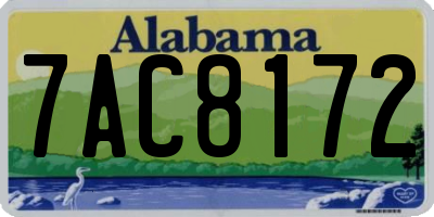 AL license plate 7AC8172