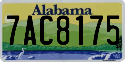 AL license plate 7AC8175