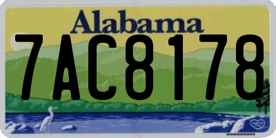 AL license plate 7AC8178