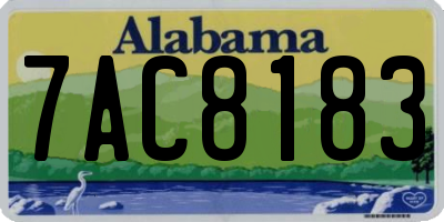 AL license plate 7AC8183