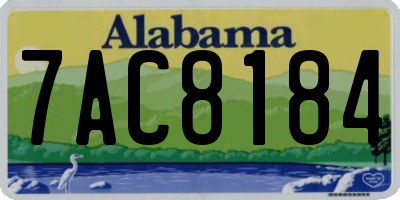 AL license plate 7AC8184