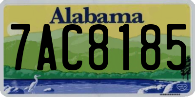 AL license plate 7AC8185