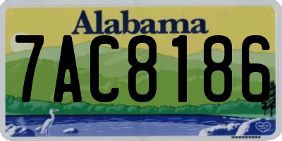 AL license plate 7AC8186