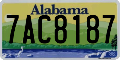 AL license plate 7AC8187