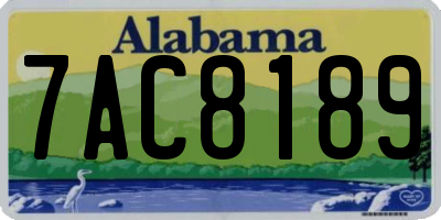 AL license plate 7AC8189
