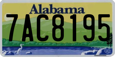 AL license plate 7AC8195