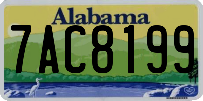 AL license plate 7AC8199