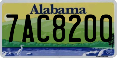 AL license plate 7AC8200