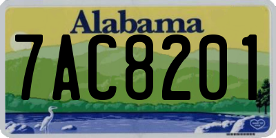 AL license plate 7AC8201