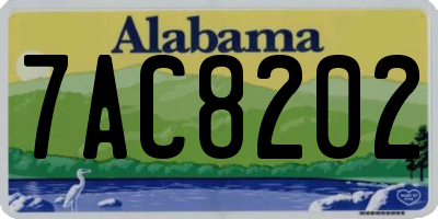 AL license plate 7AC8202