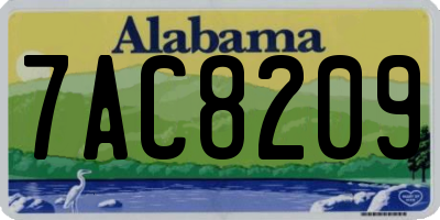 AL license plate 7AC8209