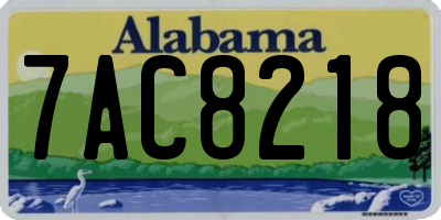 AL license plate 7AC8218
