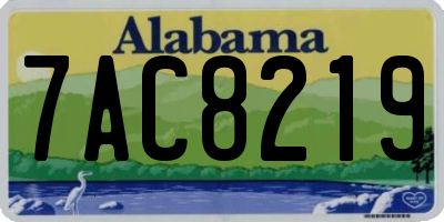 AL license plate 7AC8219