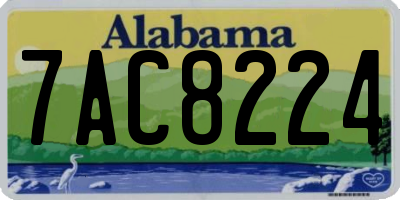 AL license plate 7AC8224
