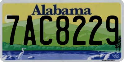 AL license plate 7AC8229