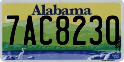 AL license plate 7AC8230