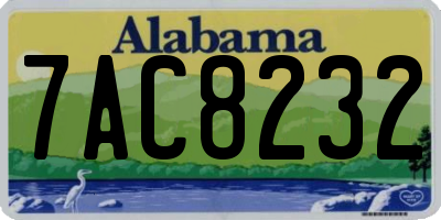 AL license plate 7AC8232