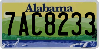 AL license plate 7AC8233
