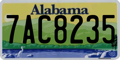 AL license plate 7AC8235