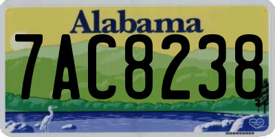 AL license plate 7AC8238