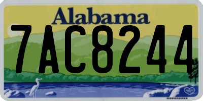 AL license plate 7AC8244
