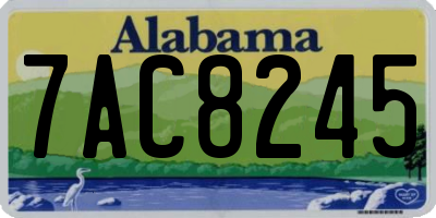 AL license plate 7AC8245