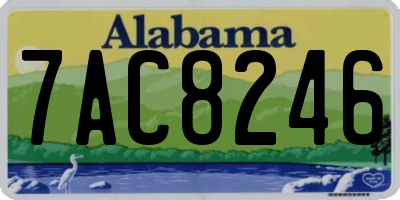 AL license plate 7AC8246
