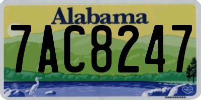 AL license plate 7AC8247