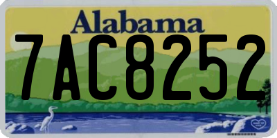 AL license plate 7AC8252
