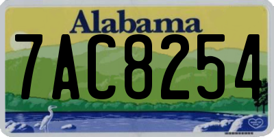 AL license plate 7AC8254