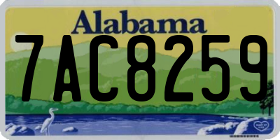 AL license plate 7AC8259