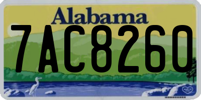 AL license plate 7AC8260