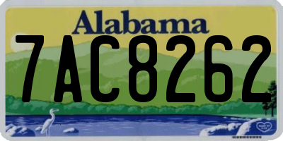 AL license plate 7AC8262