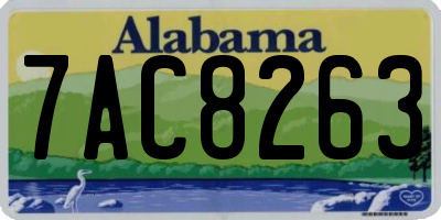 AL license plate 7AC8263
