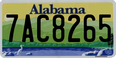 AL license plate 7AC8265