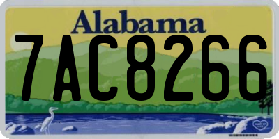 AL license plate 7AC8266