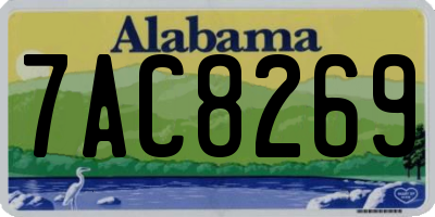 AL license plate 7AC8269