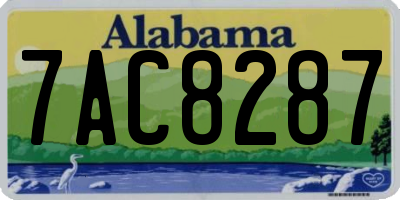 AL license plate 7AC8287