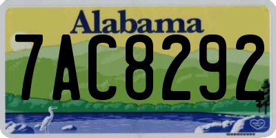 AL license plate 7AC8292